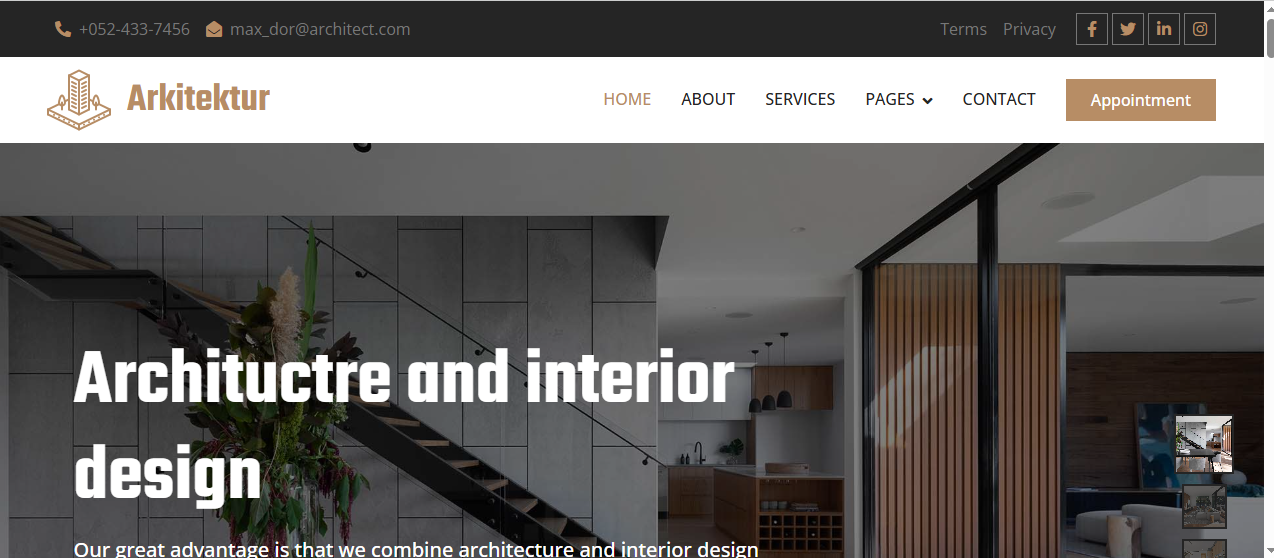 בניית אתר לאדריכל